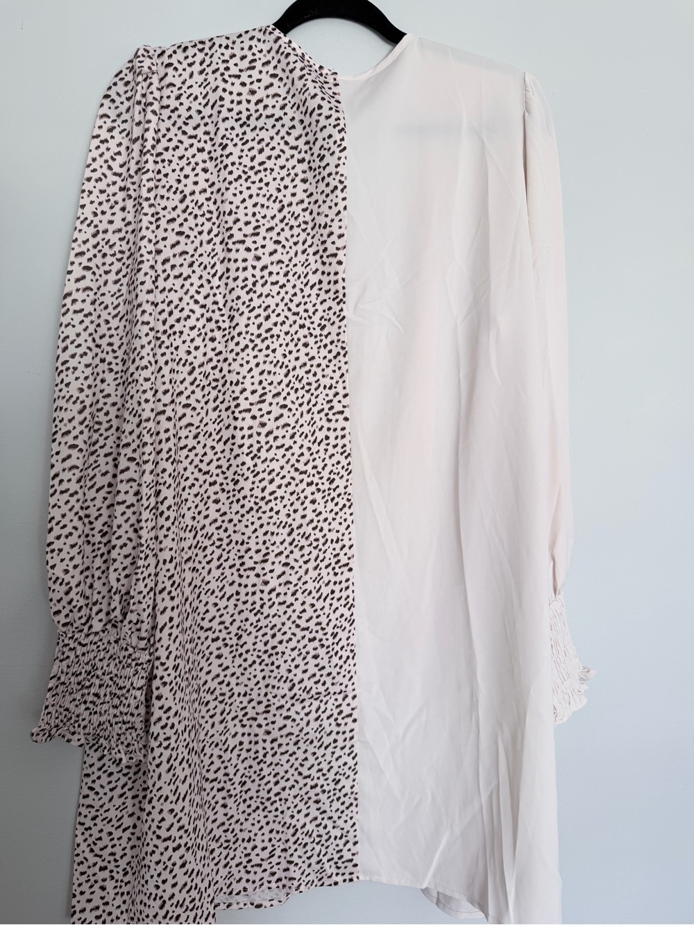 Women’s Two-Tone Cream & Leopard Print Open Cardigan - Picture 10 of 10
